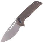 Nóż składany WE Knife Mini Malice Bronze Titanium, Silver Bead Blasted CPM 20CV 