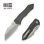 Nóż składany WeKnife High-Fin XL Tiger Stripe Titanium, Polished Bead Blasted CP