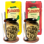 Zestaw do Yerba Mate Playadito Elaborada, Despalada + Akcesoria DLA DWOJGA