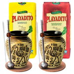 Zestaw do Yerba Mate Playadito Elaborada, Despalada + Akcesoria DLA DWOJGA