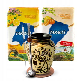 Zestaw Yerba Mate Taragui Naranja Citricos Litorial 2x500g + Akcesoria