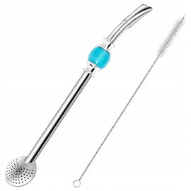 Yerba Mate Bombilla z Niebieskim Kamieniem + Czyścik