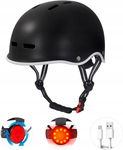Kask rowerowy z lampką LED, r. S 54-57 cm, do e-skutera, SelfLove