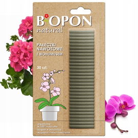 BIOPON NAWÓZ PAŁECZKI NOWOZOWE BIOHUMUS DO JUK PALM FIKUSÓW KROTONÓW STORCZYKÓW