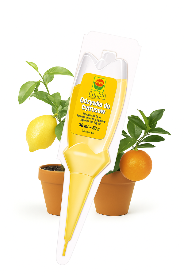 COMPO NAWÓZ ODŻYWKA DO CYTRUSÓW MANDARYNEK KALAMONDYNY POMARAŃCZY LIMONEK POMELO