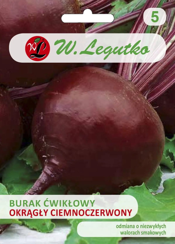 W.LEGUTKO NASIONA BURAK ĆWIKŁOWY OKRĄGŁY CIEMNOCZERWONY NA SAŁATKI PRZETWORY 20G