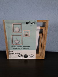 Zestaw trzech półek ściennych wiszących 5 five simply Smart