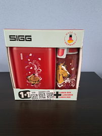 Śniadaniówka i bidon butelka 0,5 l zestaw Sigg Viva konie lunch box