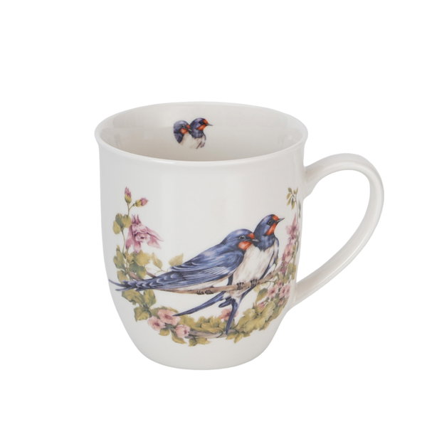 Duży kubek porcelanowy ptaki Jaskółki 650 ml Ptasi Świat