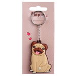 Breloczek do kluczy Mops siedzący PVC