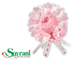 Ozdoba z filcu różowa rozeta Sovrani Italiano do dekoracji prac kreatywnych