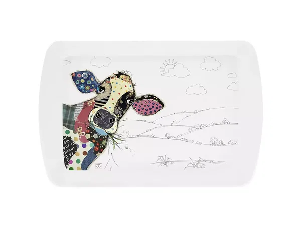Taca Kolorowa Krowa Connie Cow 24x15 cm Melamina Leonardo England