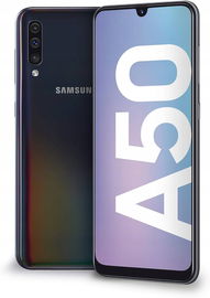 Samsung Galaxy A50 4 GB / 128 GB CZARNY KOMPLET ETUI+SZKŁO 4G LTE KLASA B