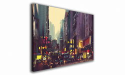OBRAZ NA PŁÓTNIE 064 Miejskie światła 40x30cm