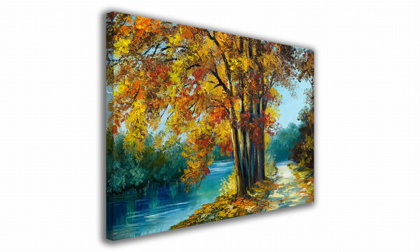 OBRAZ NA PŁÓTNIE 071 Nad rzeką 90x60cm