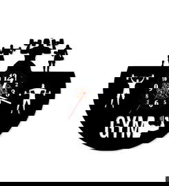 Zegar ścienny z płyty winylowej 247.13 Siłownia