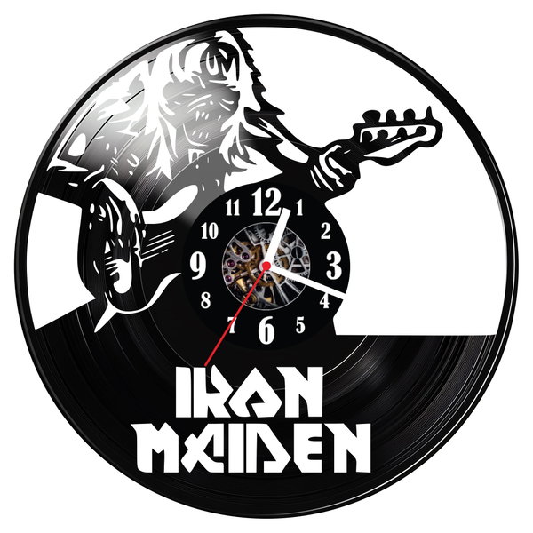 Zegar ścienny z płyty winylowej Iron Maiden 804.14