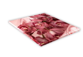 SZKLANA DESKA KUCHENNA 30x30 433f Różowa orchidea