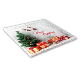 SZKLANA DESKA KUCHENNA 30x30cm - 521f choinka