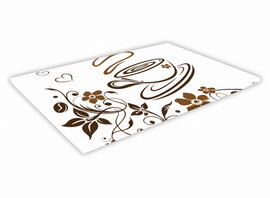 SZKLANA DESKA KUCHENNA 30x20 88a Kawa i kwiaty