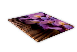 SZKLANA DESKA KUCHENNA 25x25 432e Orchidea fiolet