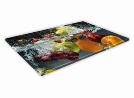 SZKLANA DESKA KUCHENNA 40x30 73b Owoce w wodzie