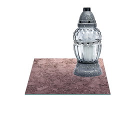SZKLANA PODSTAWKA POD ZNICZE Z DEDYKACJĄ 25x25cm Złoto 39e