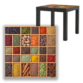 BLAT SZKLANY IKEA LACK MAŁY 45 wzorów z indywidualnym napisem 55x55cm
