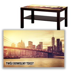 BLAT SZKLANY IKEA LACK Most w mieście z Twoim napisem 90x55cm 035a