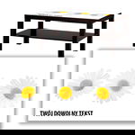 BLAT SZKLANY IKEA LACK Stokrotki z Twoim napisem 90x55cm 048a