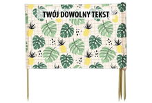PARAWAN PLAŻOWY Ananasy i monstery z indywidualnym  napisem 3 PANELE 6.3