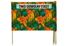 PARAWAN PLAŻOWY Jesienny las z indywidualnym  napisem 3 PANELE 29.3