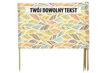 PARAWAN PLAŻOWY Kolorowe listki z indywidualnym napisem 3 PANELE 35.3