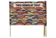 PARAWAN PLAŻOWY Kolorowe półkola z indywidualnym napisem 3 PANELE 38.3