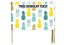 PARAWAN PLAŻOWY Kolorowe ananasy z indywidualnym napisem 4 PANELE 33.4