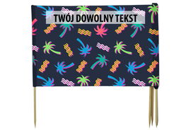 PARAWAN PLAŻOWY Kolorowe palmy z indywidualnym napisem 8 PANELI 37.8