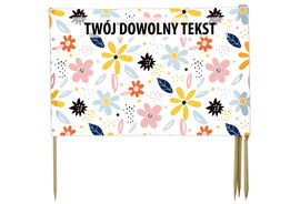 PARAWAN PLAŻOWY Kwiatki z indywidualnym napisem 8 PANELI 41.8