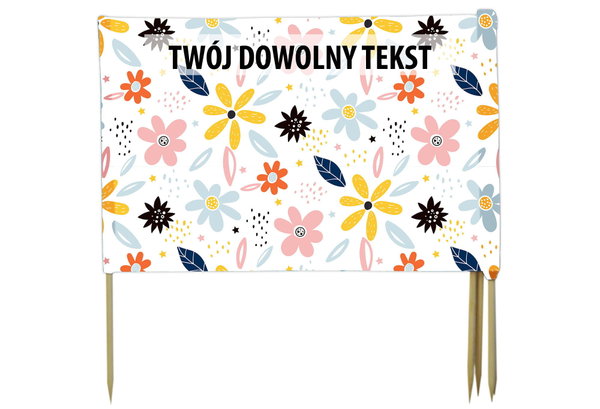 PARAWAN PLAŻOWY Kwiatki z indywidualnym napisem 8 PANELI 41.8