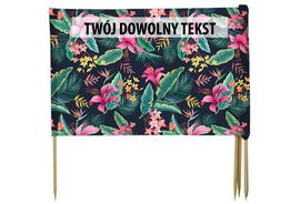 PARAWAN PLAŻOWY Letnie kwiaty z indywidualnym napisem 8 PANELI 44.8
