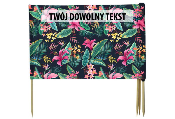 PARAWAN PLAŻOWY Letnie kwiaty z indywidualnym napisem 8 PANELI 44.8
