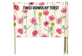 PARAWAN PLAŻOWY Mak z indywidualnym napisem 8 PANELI 49.8