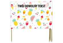 PARAWAN PLAŻOWY Owoce i lody z indywidualnym napisem 8 PANELI 60.8