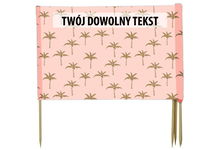 PARAWAN PLAŻOWY Złote palmy z indywidualnym napisem 8 PANELI 82.8