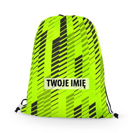 WORKO-PLECAK SPORTOWY z Twoim imieniem Zielono-czarne paski 228