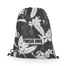 WORKO-PLECAK z Twoim imieniem Białe kwiaty 024