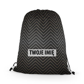 WORKO-PLECAK z Twoim imieniem Czarna geometria II 038