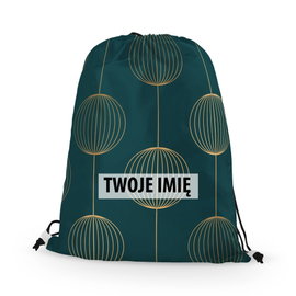 WORKO-PLECAK z Twoim imieniem Zielona geometria I 093
