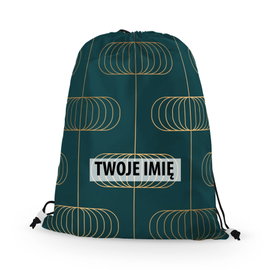 WORKO-PLECAK z Twoim imieniem Zielona geometria V 097