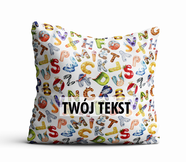 Poduszka DZIECIĘCA z Twoim napisem PD62 kolorowe literki