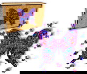 Puzzle Drewniane dla dzieci i dorosłych Motyl Butterfly w pudełku drewnianym